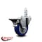 Service Caster 3.5'' Blue Polyurethane Wheel Swivel 3/4'' Square Stem Caster with Brake SCC-SQ20S3514-PPUB-BLUE-PLB-34 - alternate 2